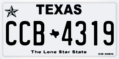 TX license plate CCB4319