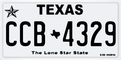 TX license plate CCB4329