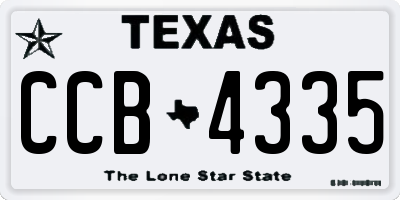 TX license plate CCB4335