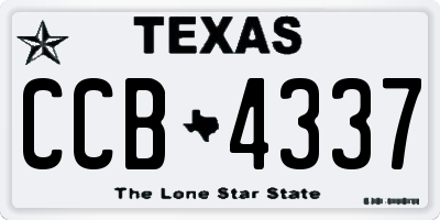 TX license plate CCB4337