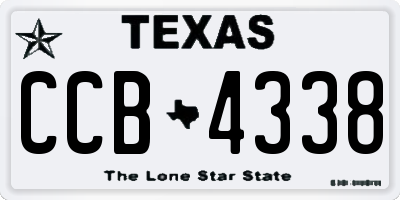 TX license plate CCB4338