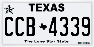 TX license plate CCB4339