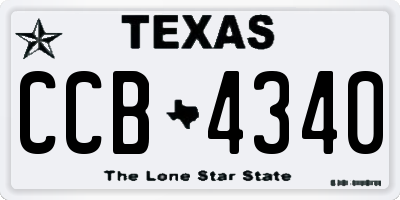 TX license plate CCB4340