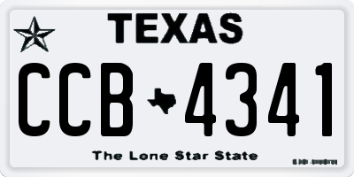 TX license plate CCB4341