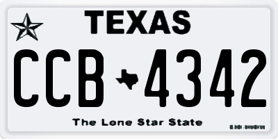 TX license plate CCB4342
