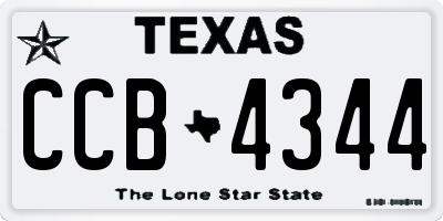 TX license plate CCB4344