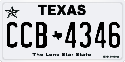 TX license plate CCB4346