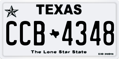 TX license plate CCB4348
