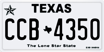 TX license plate CCB4350
