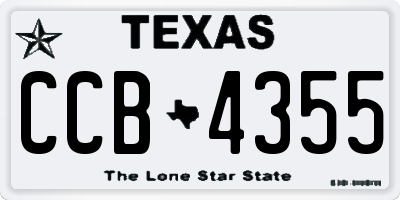 TX license plate CCB4355