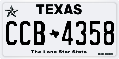 TX license plate CCB4358