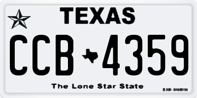 TX license plate CCB4359