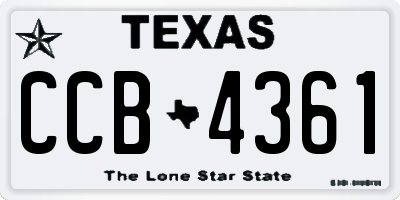 TX license plate CCB4361