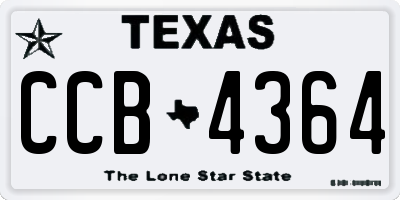 TX license plate CCB4364