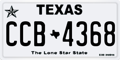 TX license plate CCB4368