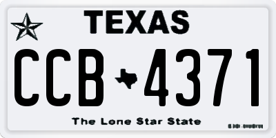 TX license plate CCB4371