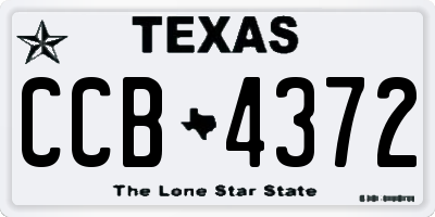 TX license plate CCB4372