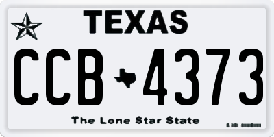 TX license plate CCB4373