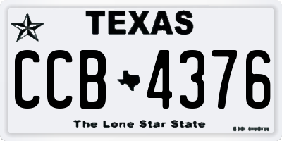 TX license plate CCB4376