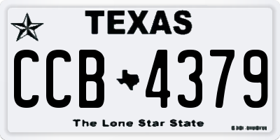 TX license plate CCB4379