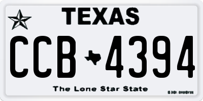TX license plate CCB4394