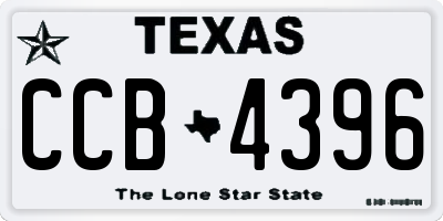 TX license plate CCB4396