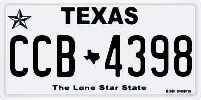TX license plate CCB4398