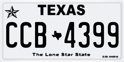 TX license plate CCB4399