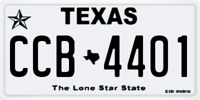 TX license plate CCB4401