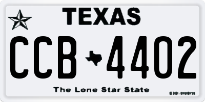 TX license plate CCB4402