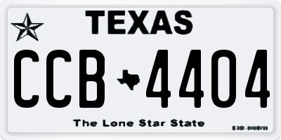 TX license plate CCB4404