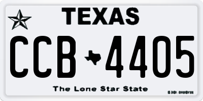 TX license plate CCB4405