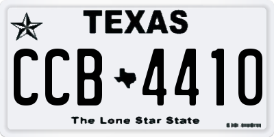 TX license plate CCB4410
