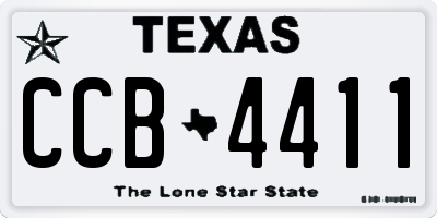 TX license plate CCB4411