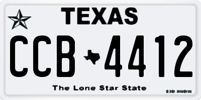 TX license plate CCB4412