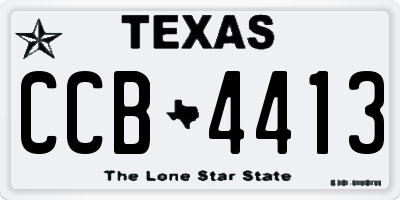 TX license plate CCB4413