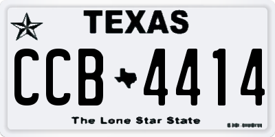 TX license plate CCB4414
