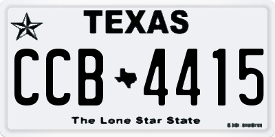 TX license plate CCB4415