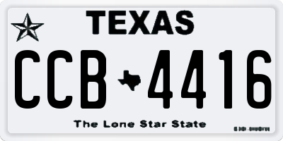 TX license plate CCB4416
