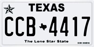 TX license plate CCB4417