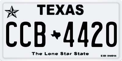 TX license plate CCB4420
