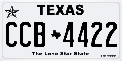 TX license plate CCB4422