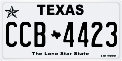 TX license plate CCB4423