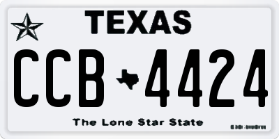 TX license plate CCB4424