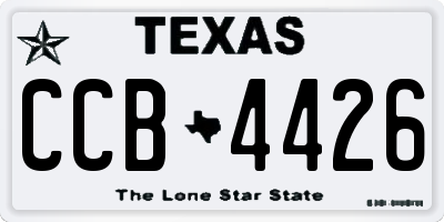 TX license plate CCB4426