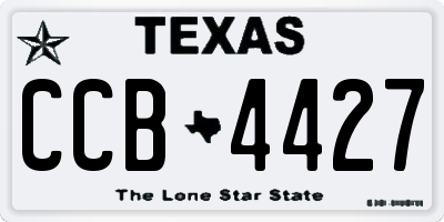 TX license plate CCB4427