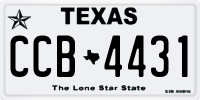 TX license plate CCB4431
