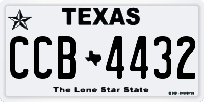 TX license plate CCB4432