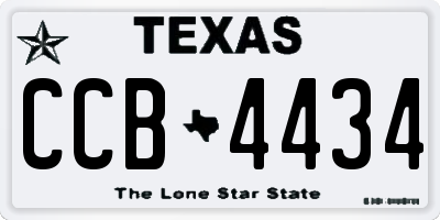 TX license plate CCB4434