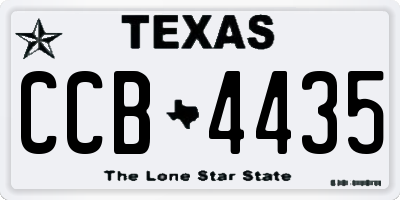 TX license plate CCB4435